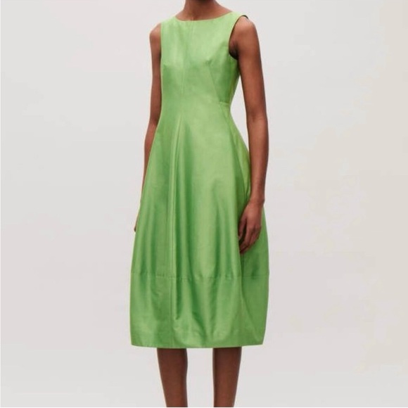 COS | Dresses | Cos Green Midi Dress | Poshmark